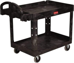 Rubbermaid - 500 Lb Capacity, 17" Wide x 38-3/8" Long x 32-3/4" High Standard Utility Cart - 2 Shelf, Plastic - Makers Industrial Supply