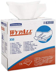 WypAll - X50 Dry Shop Towel/Industrial Wipes - Pop-Up, 12-1/4" x 9-1/4" Sheet Size, White - Makers Industrial Supply