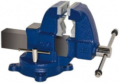 Yost Vises - 3-1/2" Jaw Width x 4" Jaw Opening Capacity, 4-1/2" Throat Depth, Bench & Pipe Combination Vise - 1/8 to 2-1/2" Pipe Capacity, Swivel Base, Bolt Down Attachment, Ductile Iron - Makers Industrial Supply