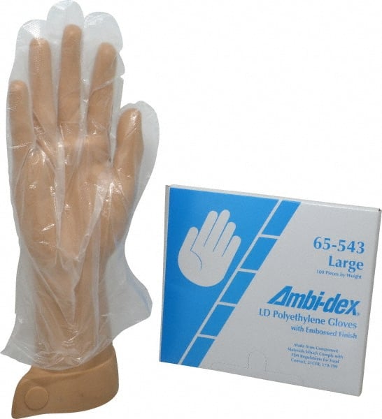 PIP - Size L, 1 mil, Industrial Grade, Powder Free Polyethylene Disposable Gloves - Exact Industrial Supply