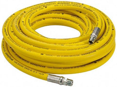 Continental ContiTech - 3/4" ID x 1.19" OD 50' Long Oil Resistant Air Hose - MNPT x MNPT Ends, 500 Working psi, -20 to 190°F, 3/4" Fitting, Yellow - Makers Industrial Supply