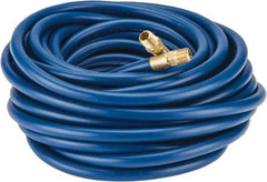 Continental ContiTech - 1/4" ID x 1/2" OD 50' Long Multipurpose Air Hose - MNPT x MNPT Ends, 300 Working psi, -10 to 158°F, 1/4" Fitting, Blue - Makers Industrial Supply