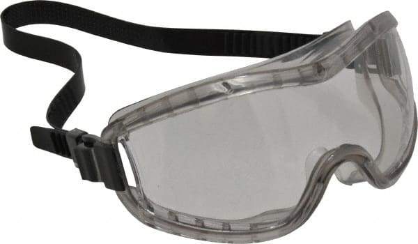 MCR Safety - Size Universal, Clear Polycarbonate Anti-Fog & Scratch Resistant Lens, Safety Goggles - Indirect Vent, Gray Plastic Frame - Makers Industrial Supply