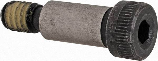 Value Collection - 5/16" Shoulder Diam x 5/8" Shoulder Length, 1/4-20 UNC, Hex Socket Shoulder Screw - 4140 Alloy Steel with Nylon Locking Patch, 7/32" Head Height x 7/16" Head Diam - Makers Industrial Supply