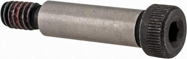 Value Collection - 5/16" Shoulder Diam x 1" Shoulder Length, 1/4-20 UNC, Hex Socket Shoulder Screw - 4140 Alloy Steel with Nylon Locking Patch, 7/32" Head Height x 7/16" Head Diam - Makers Industrial Supply