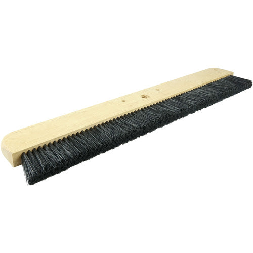 24″ Cement Finishing Brush, Wood Block, Black Polypropylene Fill, 2-1/4″ Trim - Makers Industrial Supply