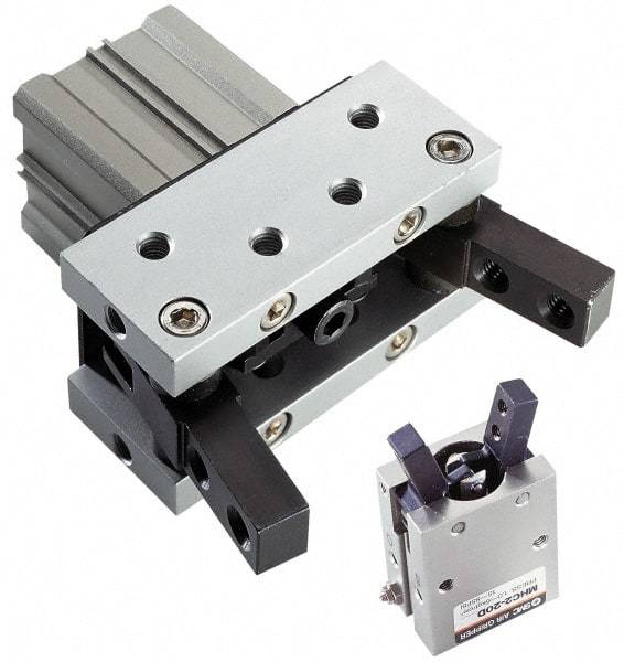 SMC PNEUMATICS - M5x0.8 Double Action Air Gripper - Internal & External Parallel Gripper, 15 to 102 psi - Makers Industrial Supply