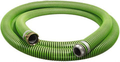 Alliance Hose & Rubber - -40 to 180°F, 4" Inside x 4.67" Outside Diam, Thermoplastic Rubber with Polyethylene Helix Liquid Suction & Discharge Hose - Green & Black, 20' Long, 29 Vacuum Rating, 40 psi Working & 150 psi Brust Pressure - Makers Industrial Supply