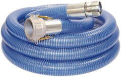 Alliance Hose & Rubber - -40 to 150°F, 2" Inside x 2.33" Outside Diam, PVC Liquid Suction & Discharge Hose - Transparent Blue, 20' Long, 29 Vacuum Rating, 80 psi Working Pressure - Makers Industrial Supply