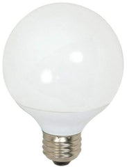 Value Collection - 9 Watt Fluorescent Decorative Medium Screw Lamp - 2,700°K Color Temp, 500 Lumens, G25, 10,000 hr Avg Life - Makers Industrial Supply