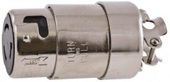 Hubbell Wiring Device-Kellems - 125 VAC, 50 Amp, NonNEMA Configuration, Marine Grade, Self Grounding Connector - 1 Phase, 2 Poles, IP20, 0.44 to 1.14 Inch Cord Diameter - Makers Industrial Supply