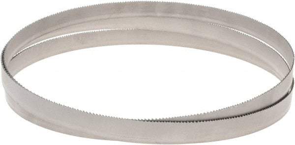 M.K. MORSE - 10 to 14 TPI, 7' 9 Long x 3/4" Wide x 0.035" Thick, Welded Band Saw Blade - Bi-Metal, Toothed Edge, Modified Raker Tooth Set, Flexible Back, Contour Cutting - Makers Industrial Supply