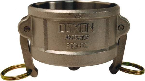 Dixon Valve & Coupling - 6" Stainless Steel Cam & Groove Suction & Discharge Hose Dust Cap For Use with Adapters - Part DC, 75 Max psi - Makers Industrial Supply