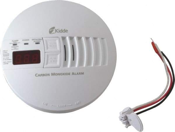 Kidde - AC, DC Wire In 120 Volt Carbon Monoxide Alarm - 85 dB Decibel Rating, 9V Battery Not Included, Tamper Resistant, Interconnectable - Makers Industrial Supply