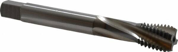 OSG - M18x2.50 Metric Coarse 4 Flute 6H Bottoming Spiral Flute Tap - Vanadium High Speed Steel, TiCN Finish, 125mm OAL, Right Hand Flute, Right Hand Thread, Series 13113 - Makers Industrial Supply