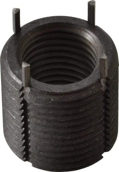 Recoil - M14x1.50 Internal, M20x1.50 External, 20mm Insert Length, Heavy Duty Keylocking Thread Inserts - Carbon Steel, Zinc Phosphate Finish, Grade C1215 - Makers Industrial Supply