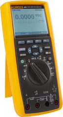 Fluke - 289, CAT IV, CAT III, 1,000 VAC/VDC, Digital True RMS Auto Ranging Manual Ranging Multimeter - 500 mOhm, Measures Voltage, Capacitance, Current, Frequency, Resistance, Temperature - Makers Industrial Supply