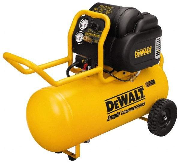 DeWALT - 1.6 Running HP, 4.8 CFM at 90 psi CFM Horizontal Electric Oil Free Compressor - 15 Gallon Tank, 15 Amp, 200 Max psi, 120V - Makers Industrial Supply