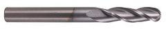 Atrax - 5/16" Diam, 13/16" LOC, 3 Flute Solid Carbide Ball End Mill - AlTiN Finish, Single End, 2-1/2" OAL, 5/16" Shank Diam - Makers Industrial Supply