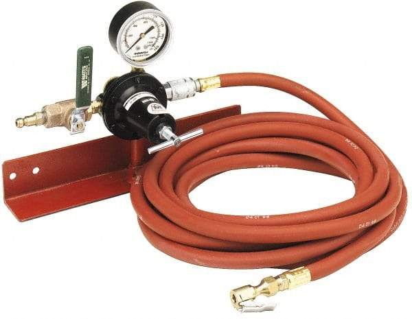 Myers Tire Supply - Air Compressor Automatic Tire Inflator Tool - 160 psi, Consists of Wall Mounting Bracket, Adjustable Pressure Gauge, On/Off Lever, 20' Air Hose, Clip-On Chuck - Makers Industrial Supply