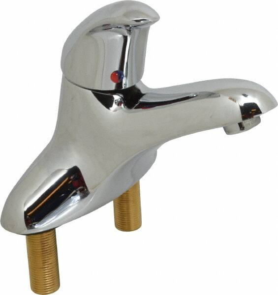 Moen - Lever Handle, Commercial Bathroom Faucet - One Handle, Pop Up Drain, Low Spout - Makers Industrial Supply