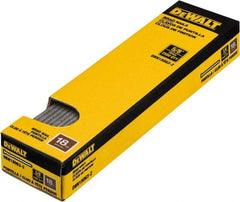 DeWALT - 18 Gauge 1" Long Finishing Nails for Power Nailers - Steel, Bright Finish, Smooth Shank, Straight Stick Collation, Brad Head, Chisel Point - Makers Industrial Supply