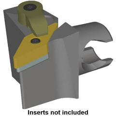 Kennametal - Left Hand Cut, Size KM20, VN.. Insert Compatiblity, Modular Turning & Profiling Cutting Unit Head - 12.5mm Ctr to Cutting Edge, 30mm Head Length, Series KM Mini - Makers Industrial Supply