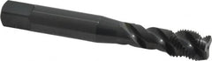 OSG - M10x1.00 Metric Fine 3 Flute Modified Bottoming Spiral Flute Tap - Vanadium High Speed Steel, Oxide Finish, 2-15/16" OAL, Right Hand Flute, Right Hand Thread, D5, Series 299 - Makers Industrial Supply