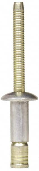 RivetKing - Size 64 Dome Head Steel Structural with Locking Stem Blind Rivet - Steel Mandrel, 0.062" to 0.27" Grip, 0.4" Head Diam, 0.192" to 0.196" Hole Diam, 0.416" Length Under Head, 3/16" Body Diam - Makers Industrial Supply