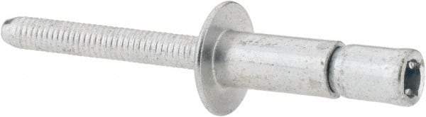 RivetKing - Size 86 Dome Head Steel Structural with Locking Stem Blind Rivet - Steel Mandrel, 0.08" to 3/8" Grip, 0.53" Head Diam, 0.257" to 0.261" Hole Diam, 0.556" Length Under Head, 1/4" Body Diam - Makers Industrial Supply