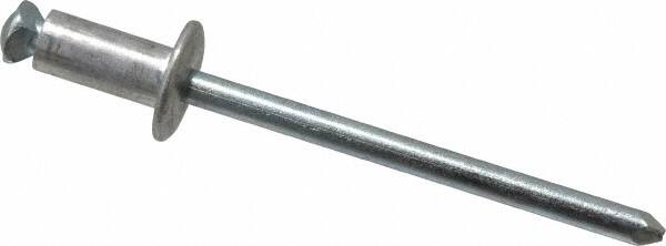 RivetKing - Dome Head Aluminum Peel Blind Rivet - Steel Mandrel, 0.188" to 0.197" Grip, 3/8" Head Diam, 0.196" Max Hole Diam, 0.394 to 0.433" Length Under Head, 3/16" Body Diam - Makers Industrial Supply