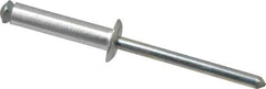 RivetKing - Dome Head Aluminum Peel Blind Rivet - Steel Mandrel, 0.188" to 0.63" Grip, 3/8" Head Diam, 0.196" Max Hole Diam, 0.827 to 0.865" Length Under Head, 3/16" Body Diam - Makers Industrial Supply