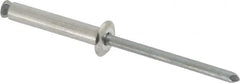 RivetKing - Dome Head Aluminum Peel Blind Rivet - Steel Mandrel, 0.188" to 0.866" Grip, 3/8" Head Diam, 0.196" Max Hole Diam, 1.063 to 1.012" Length Under Head, 3/16" Body Diam - Makers Industrial Supply