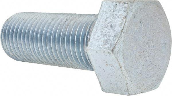 Value Collection - 1-1/2 - 6 UNC, 4" Length Under Head Hex Head Cap Screw - Partially Threaded, Grade 5 Steel, Zinc-Plated Finish, 2-1/4" Hex - Makers Industrial Supply