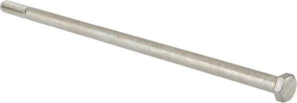 Value Collection - 3/8-16 UNC, 10" Length Under Head Hex Head Cap Screw - Partially Threaded, Grade 5 Steel, Zinc-Plated Finish, 9/16" Hex - Makers Industrial Supply