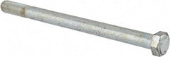 Made in USA - 7/16-20 UNF, 6" Length Under Head Hex Head Cap Screw - Partially Threaded, Grade 5 Steel, Zinc-Plated Finish, 5/8" Hex - Makers Industrial Supply