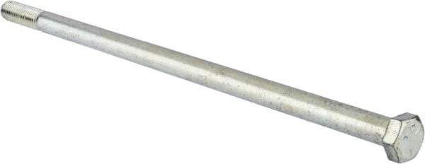 Value Collection - 1/2-13 UNC, 12" Length Under Head Hex Head Cap Screw - Partially Threaded, Grade 5 Steel, Zinc-Plated Finish, 3/4" Hex - Makers Industrial Supply