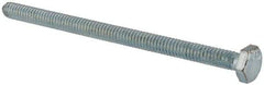 Made in USA - 1/4-20 UNC, 4" Length Under Head Hex Head Cap Screw - Fully Threaded, Grade 5 Steel, Zinc-Plated Finish, 7/16" Hex - Makers Industrial Supply