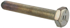 Made in USA - 1/4-28 UNF, 1-3/4" Length Under Head Hex Head Cap Screw - Fully Threaded, Grade 5 Steel, Zinc-Plated Finish, 7/16" Hex - Makers Industrial Supply