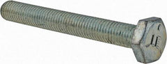 Made in USA - 1/4-28 UNF, 2" Length Under Head Hex Head Cap Screw - Fully Threaded, Grade 5 Steel, Zinc-Plated Finish, 7/16" Hex - Makers Industrial Supply