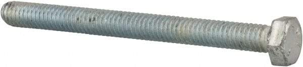 Made in USA - 5/16-18 UNC, 3-1/2" Length Under Head Hex Head Cap Screw - Fully Threaded, Grade 5 Steel, Zinc-Plated Finish, 1/2" Hex - Makers Industrial Supply