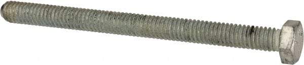 Made in USA - 5/16-18 UNC, 4" Length Under Head Hex Head Cap Screw - Fully Threaded, Grade 5 Steel, Zinc-Plated Finish, 1/2" Hex - Makers Industrial Supply