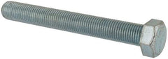 Made in USA - 3/8-24 UNF, 3" Length Under Head Hex Head Cap Screw - Fully Threaded, Grade 5 Steel, Zinc-Plated Finish, 9/16" Hex - Makers Industrial Supply