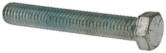 Made in USA - 7/16-14 UNC, 3" Length Under Head Hex Head Cap Screw - Fully Threaded, Grade 5 Steel, Zinc-Plated Finish, 5/8" Hex - Makers Industrial Supply