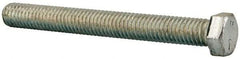 Made in USA - 7/16-14 UNC, 4" Length Under Head Hex Head Cap Screw - Fully Threaded, Grade 5 Steel, Zinc-Plated Finish, 5/8" Hex - Makers Industrial Supply