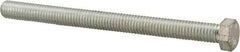 Made in North America - 7/16-14 UNC, 5-1/2" Length Under Head Hex Head Cap Screw - Fully Threaded, Grade 5 Steel, Zinc-Plated Finish, 5/8" Hex - Makers Industrial Supply