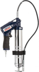 Lincoln - 6,000 Max psi, Flexible Air-Operated Grease Gun - 14-1 & 2 oz (Cartridge) & 16 oz (Bulk) Capacity, 1/8 Thread Outlet, Bulk & Cartridge Fill, Includes Advanced Vent Valve with Filler Nipple - Makers Industrial Supply