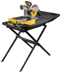 DeWALT - 10" Blade Diam, Tile Saw - 4,200 RPM, 34" Table Depth x 26" Table Width, 120 Volts, 15 Amps - Makers Industrial Supply