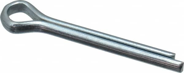 Value Collection - 1/8" Diam x 1" Long Extended Prong Cotter Pin - Grade 2, Zinc-Plated, Steel - Makers Industrial Supply