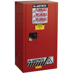 Justrite - 1 Door 2 Shelf 20 Gal Safety Cabinet for Paint & Ink - Exact Industrial Supply